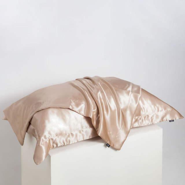 sustainable RPET satin pillowcase for beauty brand private label wholesale