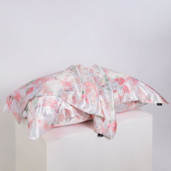 sustainable RPET satin pillowcase for beauty brand private label wholesale