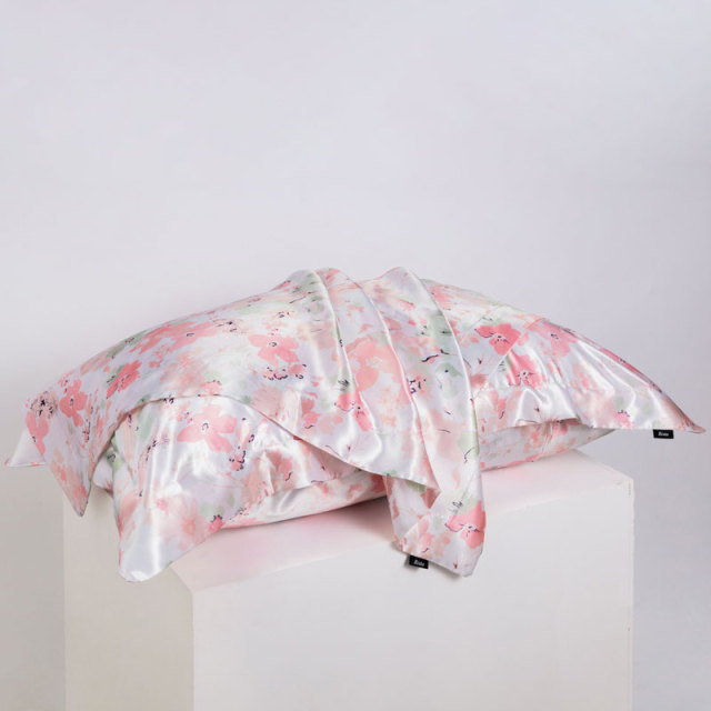 sustainable RPET satin pillowcase for beauty brand private label wholesale