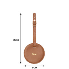 Stylish Luggage Tag Bamboo Leather - TRA048