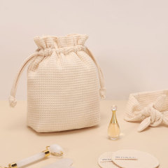 Custom Organic Cotton Drawstring Bag for Beauty Brand Projects - CBC126