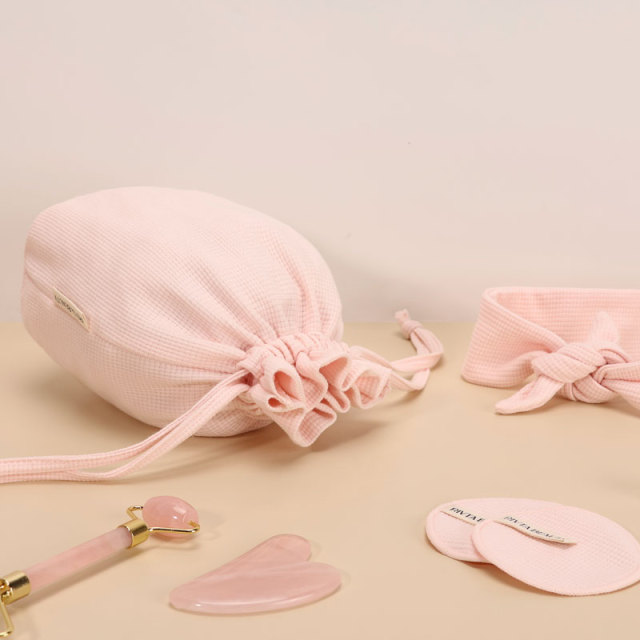 Custom Organic Cotton Drawstring Bag for Beauty Brand Projects - CBC127