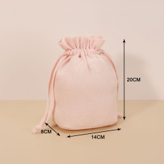 Custom Organic Cotton Drawstring Bag for Beauty Brand Projects - CBC127