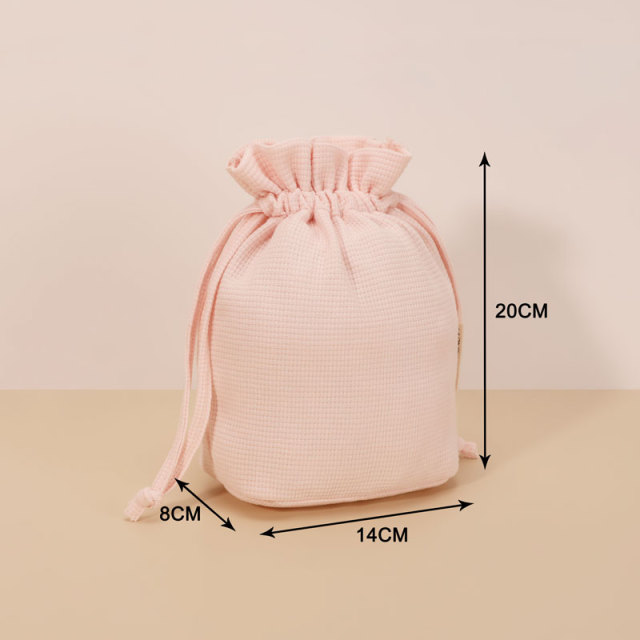 Custom Organic Cotton Drawstring Bag for Beauty Brand Projects - CBC127