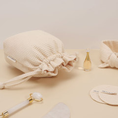 Custom Organic Cotton Drawstring Bag for Beauty Brand Projects - CBC126