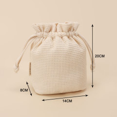 Custom Organic Cotton Drawstring Bag for Beauty Brand Projects - CBC126