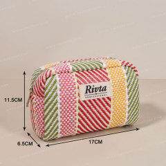 Small Pouch Cosmetic Bag Cotton Thread Woven - CBO089