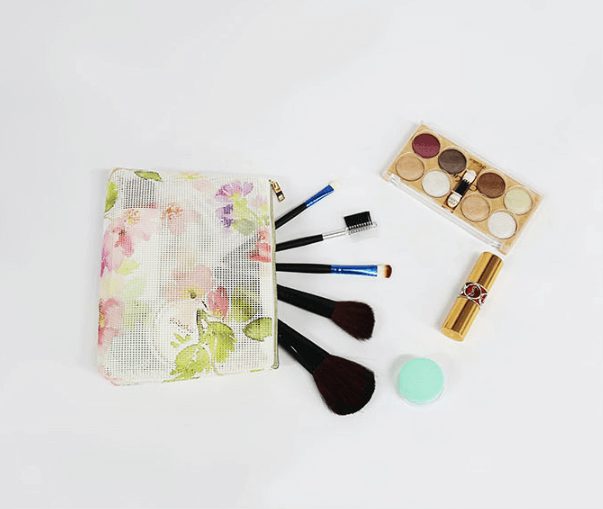 Clear and mesh cosmetic bag comparison