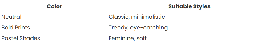 Style and Color Coordination