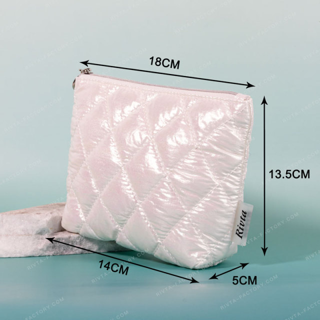 Quilted Pouch Cosmetic Bag Nylon - CBO102