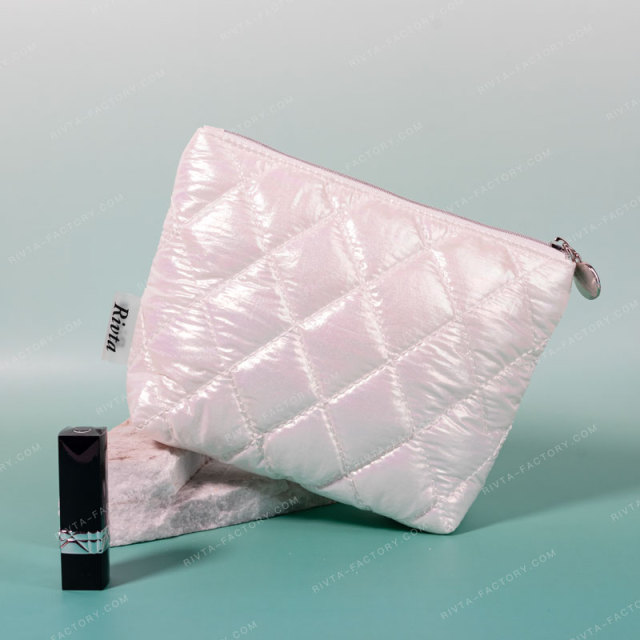 Quilted Pouch Cosmetic Bag Nylon - CBO102