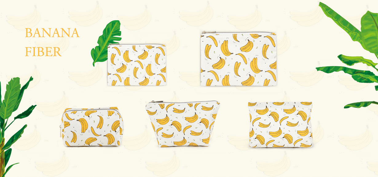 banana fiber cosmetic bags