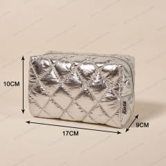 Quilted Pouch Cosmetic Bag Nylon - CBO101