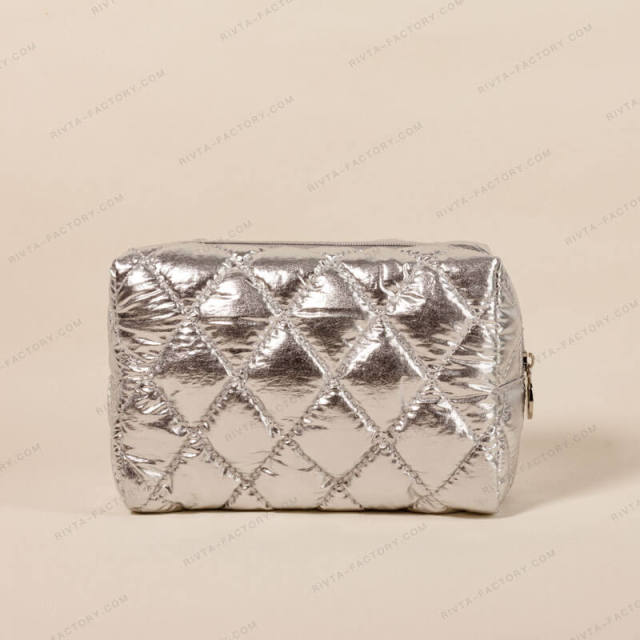 Quilted Pouch Cosmetic Bag Nylon - CBO101