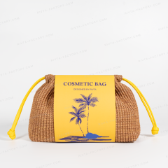 Braid Drawstring Bag Made Of Straw - CBO103