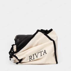Custom recycled cotton drawstring bag for beauty packaging with custom logo