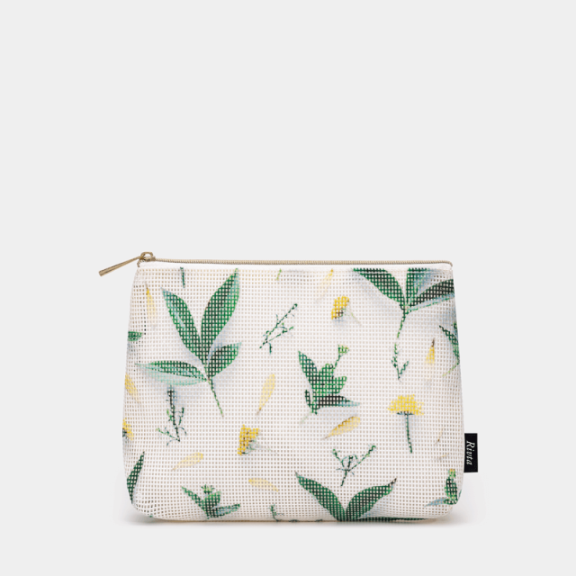 CBT079 Floral Print Mesh Bag