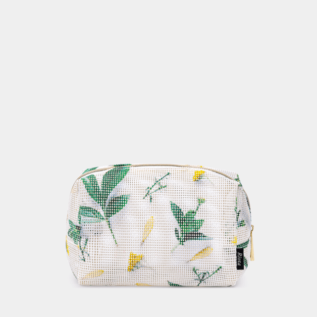 CBT082 Floral Print Mesh Bag