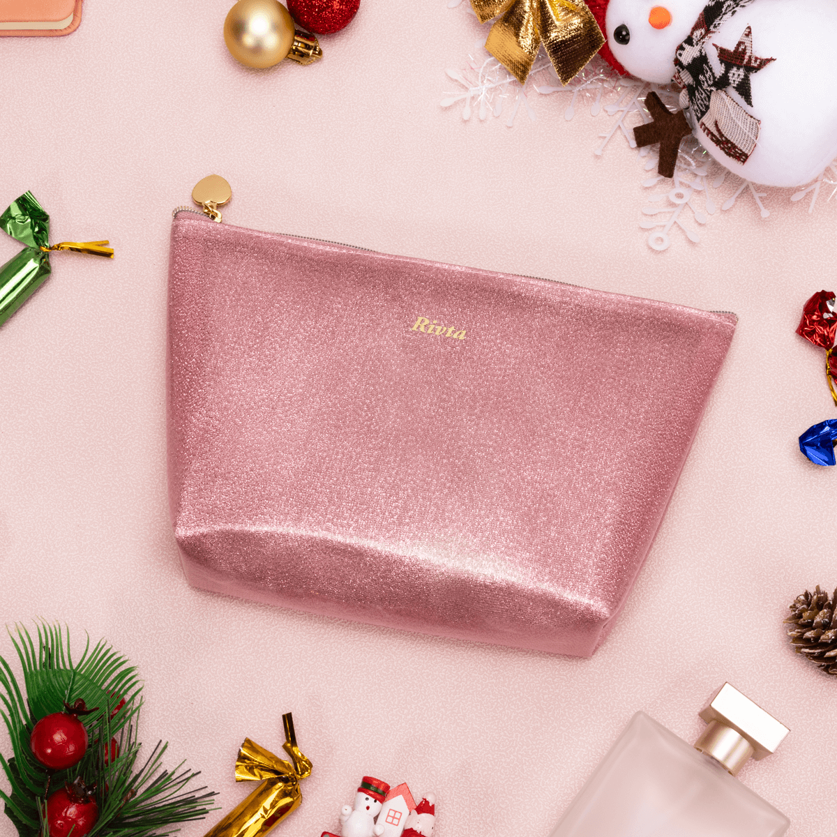 Custom glitter cosmetic bag manufacturer