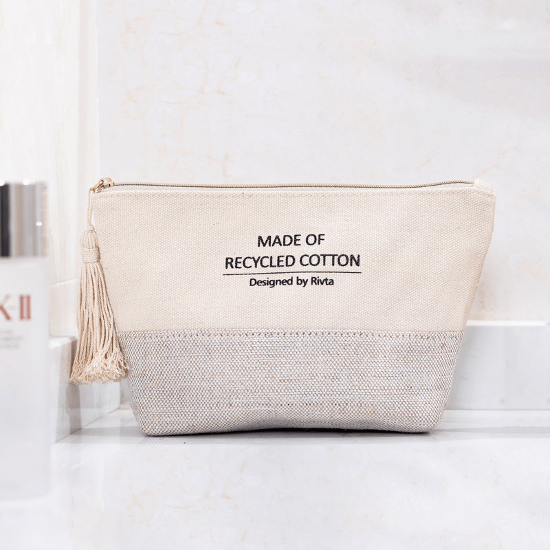 Wholesale recycled cotton cosmetic bag manufacturer
