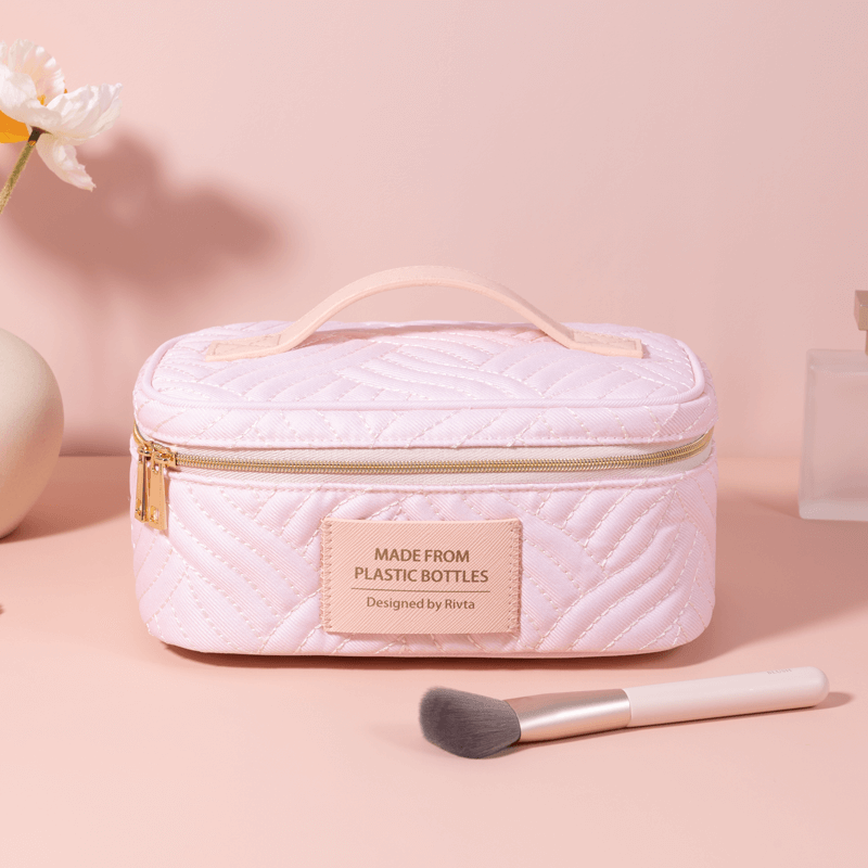 craft your custom-designed cosmetic bags from the finished RPET fabric