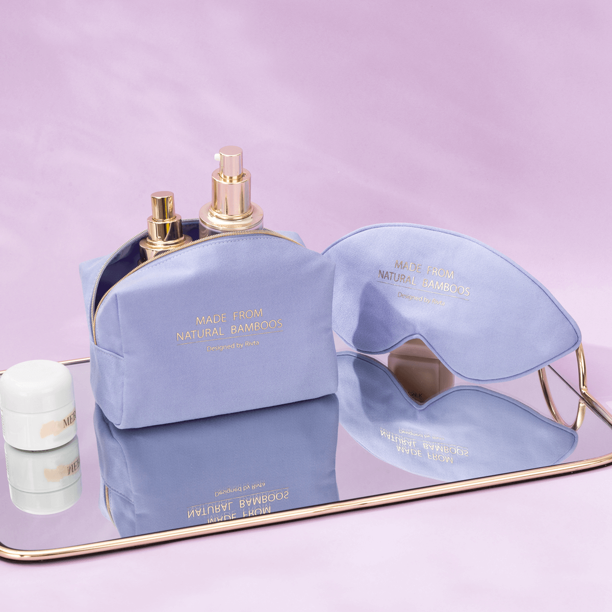 Custom Bamboo Fiber cosmetic bags