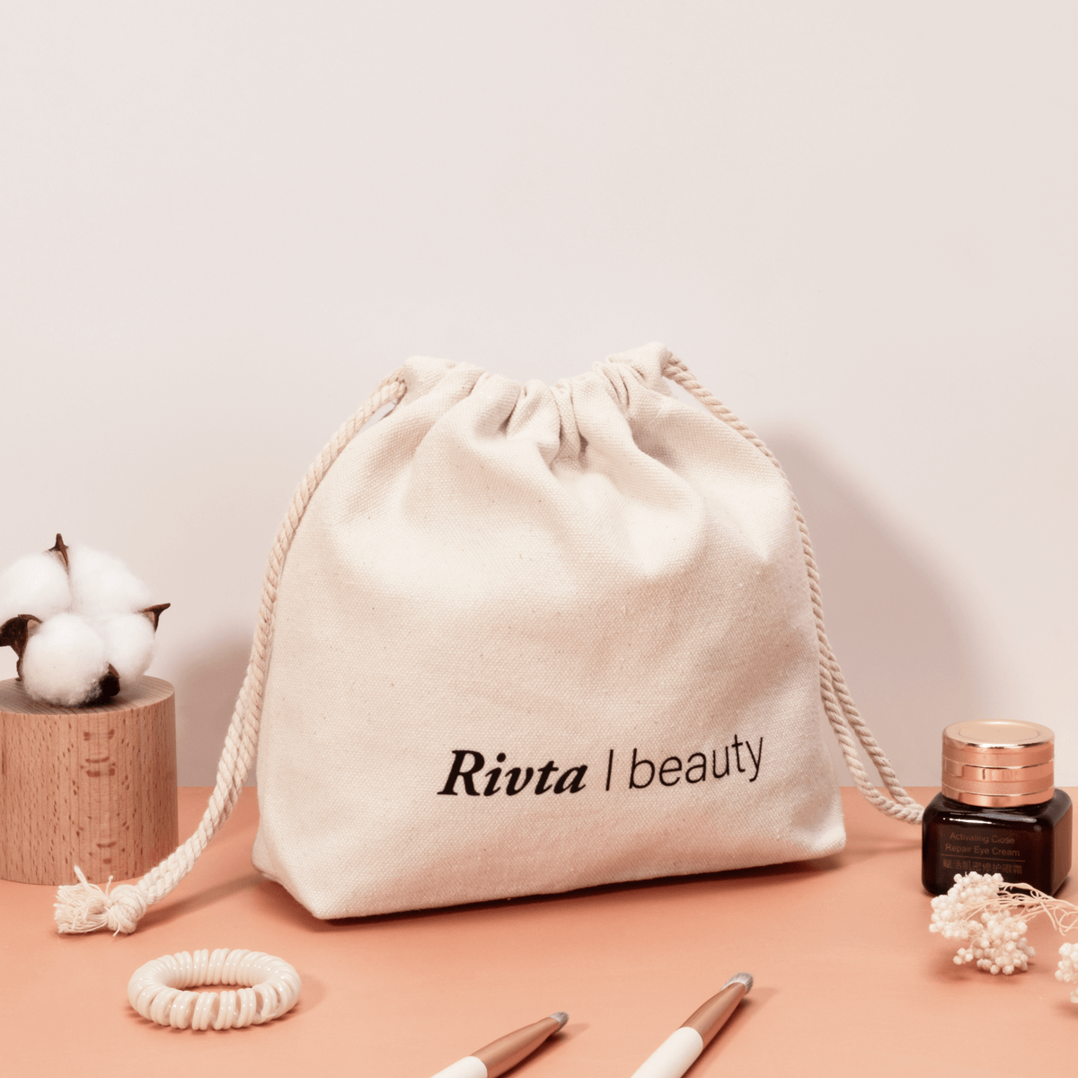 Custom Recycled Cotton Drawstring Bags