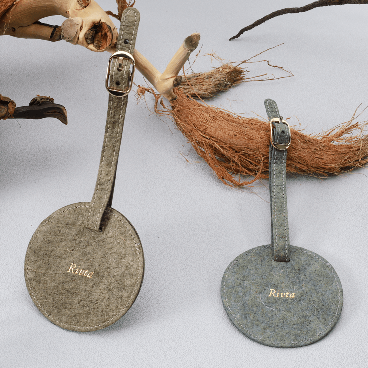 Coconut Leather Luggage Tag