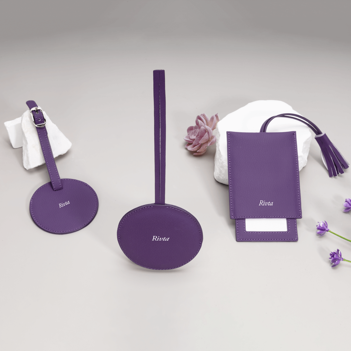 Silica Gel Leather Luggage Tag