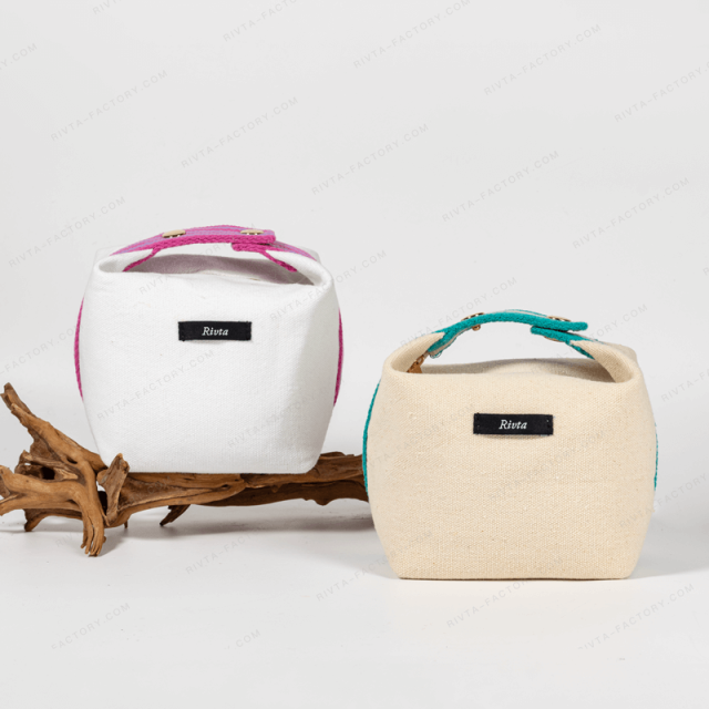 Recycled Cotton Makeup Pouches Wholesale - CBC195