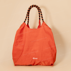 Vibrant Recycled Nylon Tote Bag With Rope Handle | Stylish Eco-Friendly Carryall | OEM Factory - HAB157