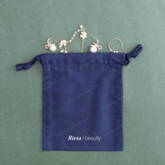 CBB140 - Bamboo Satin Drawstring Bags - Jewelry Pouches with Custom Branding, Protect and present your jewelry with our soft pouches. We offer materials like microfiber, velvet, silk, with options for custom logos to enhance your brand's luxury appeal.