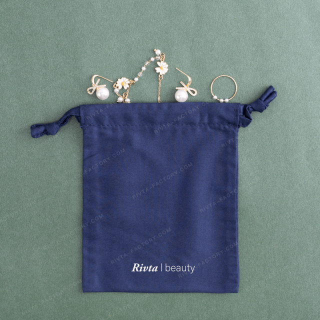 CBB140 - Bamboo Satin Drawstring Bags - Jewelry Pouches with Custom Branding, Protect and present your jewelry with our soft pouches. We offer materials like microfiber, velvet, silk, with options for custom logos to enhance your brand's luxury appeal.