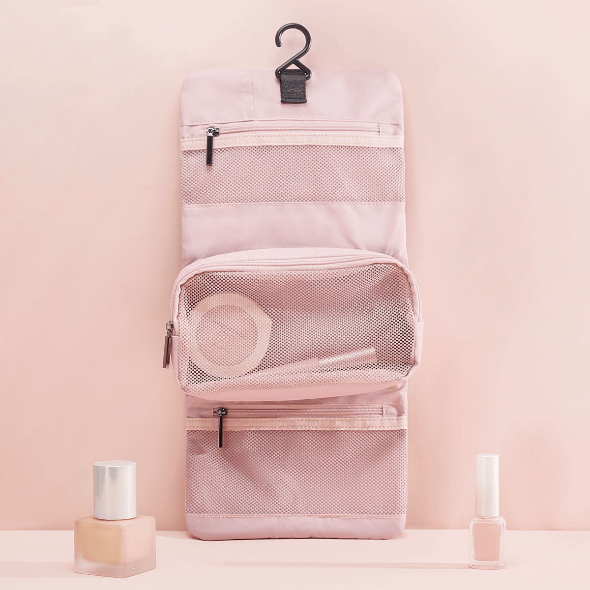 Custom RPET Mesh Travel Toiletry Bags