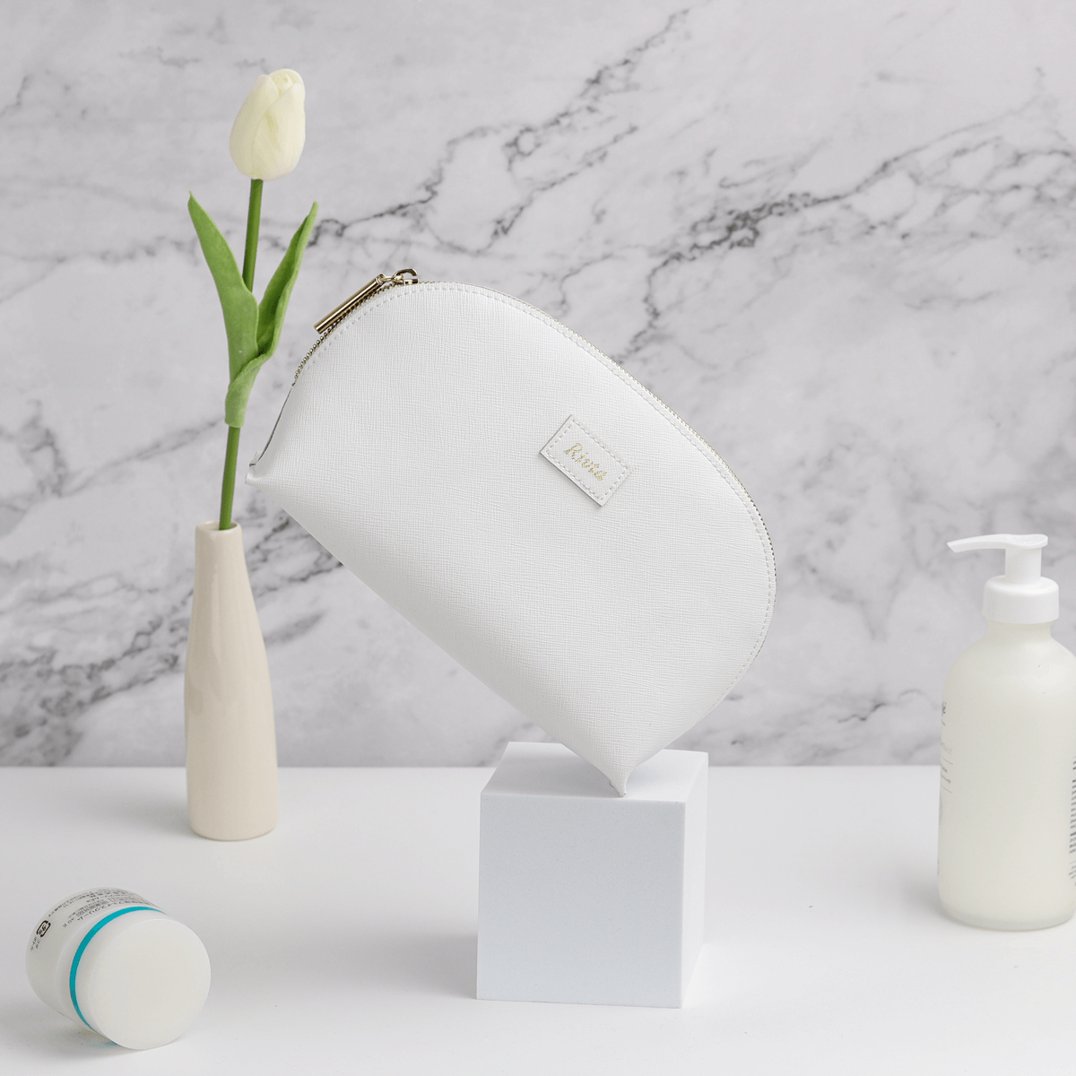 Recycled Leather Cosmetic Bags