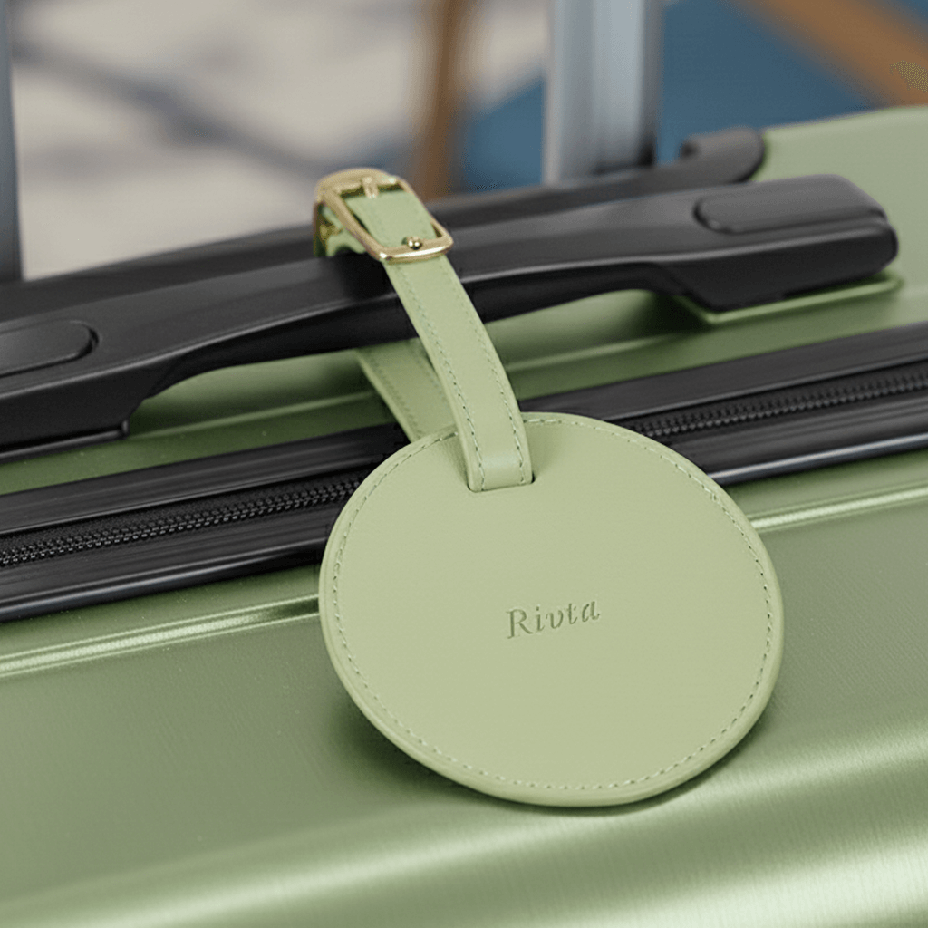 Recycled Leather Luggage Tags