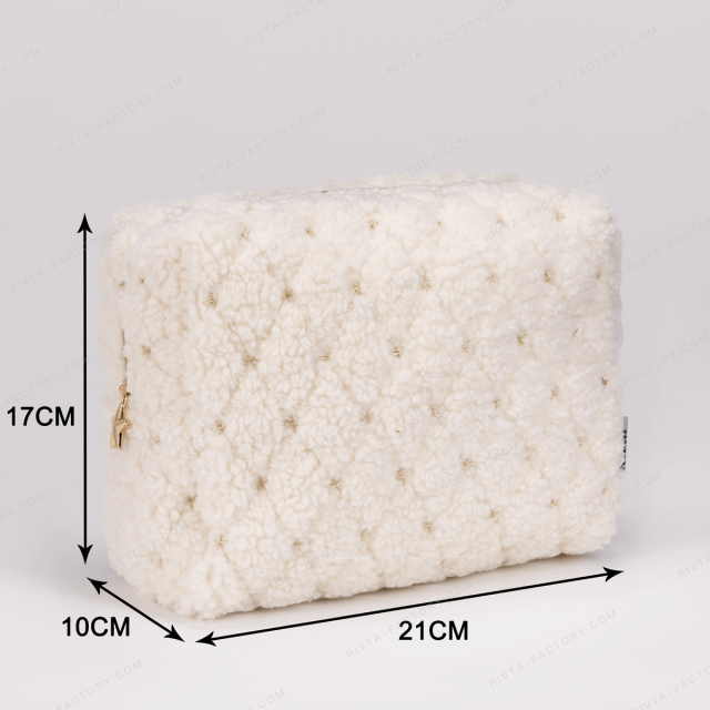 Luxury  Pouch Cosmetic Bag Polyester Sherpa - CBO108