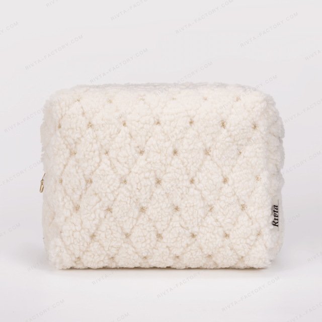 Luxury  Pouch Cosmetic Bag Polyester Sherpa - CBO108