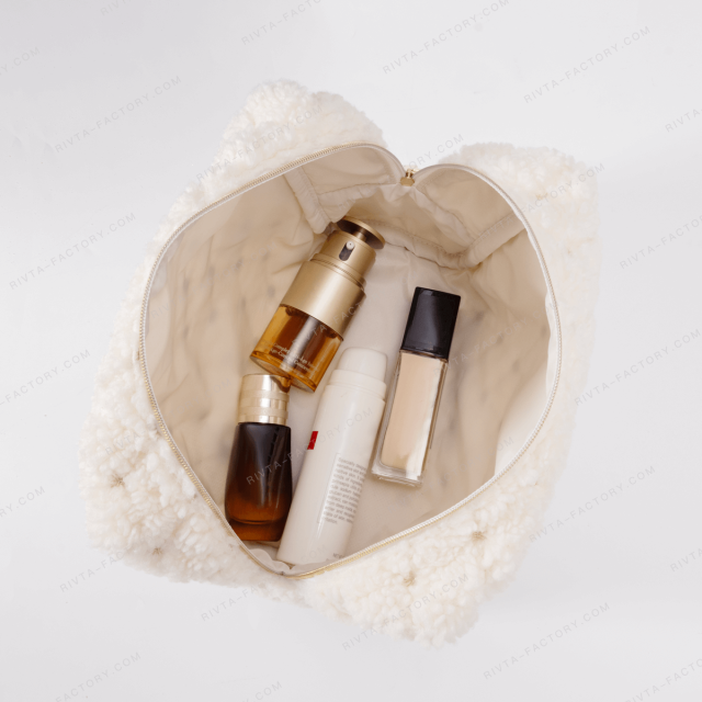 Luxury  Pouch Cosmetic Bag Polyester Sherpa - CBO108