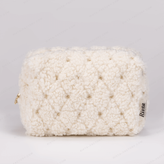 Medium Pouch Cosmetic Bag Polyester Sherpa - CBO109
