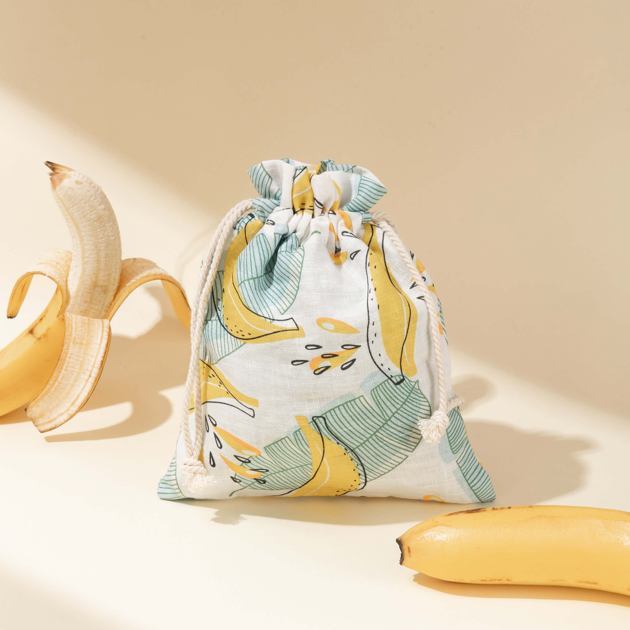 Custom Banana Fiber Drawstring Bags