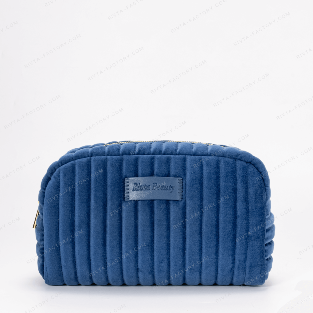 Quilted Cosmetic Bag Recycled Velvet - CBR324