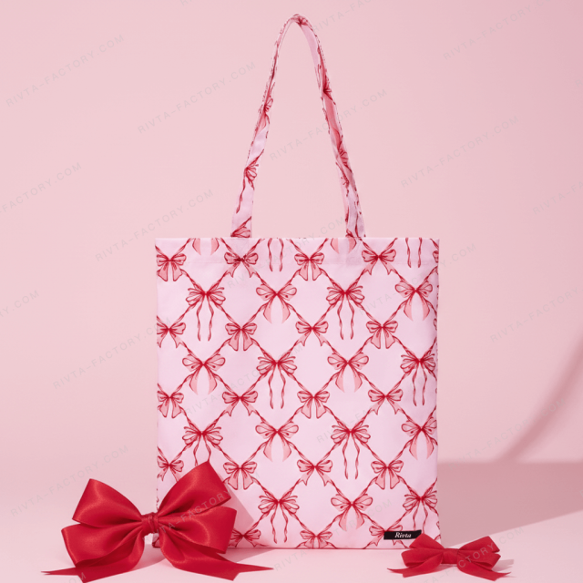 Pink RPET Canvas Tote Bag | Recycled Printed Shopping Bag for Retail Brands | Custom OEM - HAB150