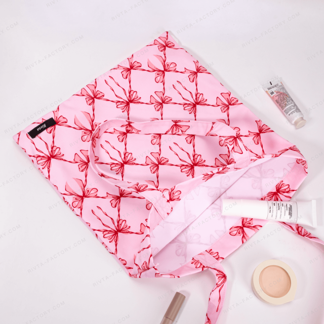 Pink RPET Canvas Tote Bag | Recycled Printed Shopping Bag for Retail Brands | Custom OEM - HAB150