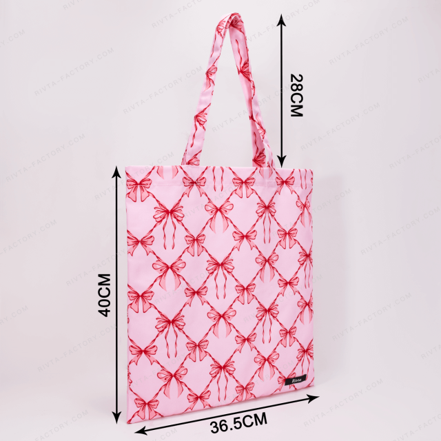 Pink RPET Canvas Tote Bag | Recycled Printed Shopping Bag for Retail Brands | Custom OEM - HAB150