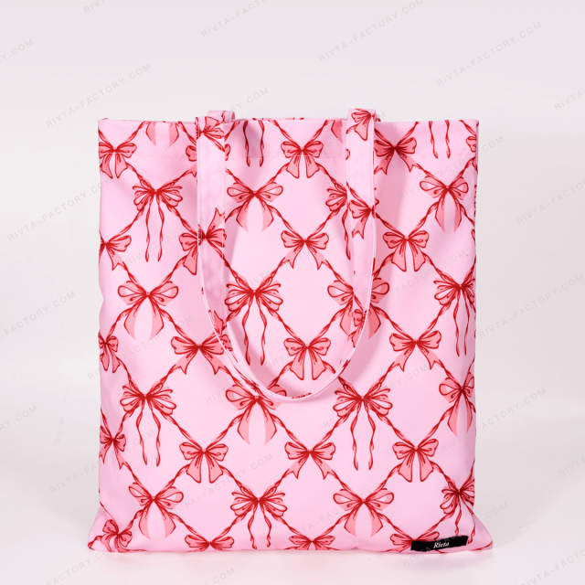 Pink RPET Canvas Tote Bag | Recycled Printed Shopping Bag for Retail Brands | Custom OEM - HAB150