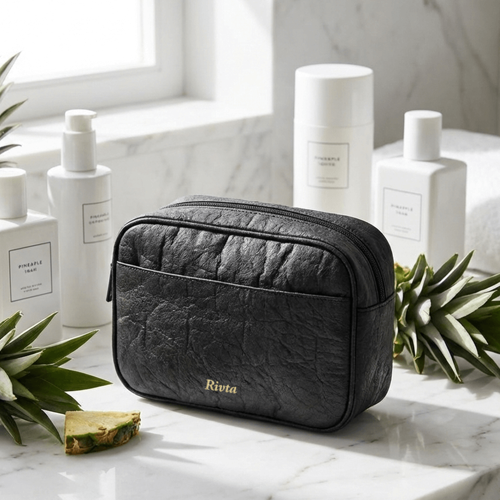 CustomPineappleLeatherCosmeticBags