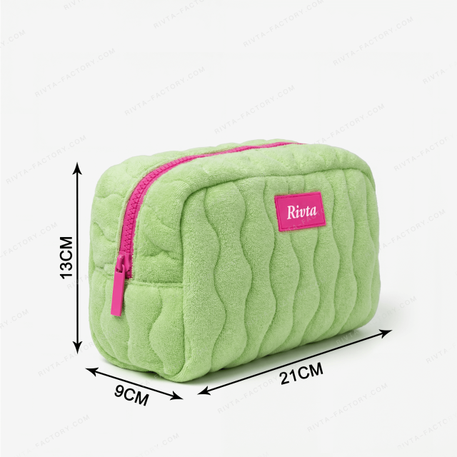 Quilted Cosmetic Bags CVC Towel (Cotton) - CBC211