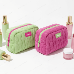 Quilted Cosmetic Bags CVC Towel (Cotton) - CBC211