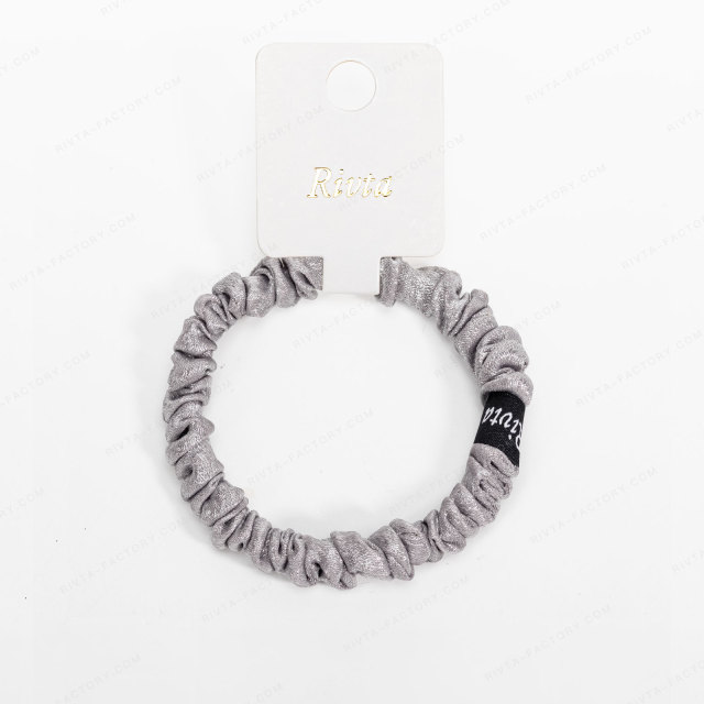 Recycled Polyester Fiber Scrunchie Gold | Vegan Silk Alternative Hair Tie | Sustainable Wholesale - BEA075